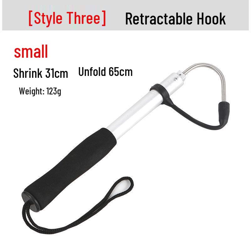 Retractable Fishing Gaffs: Rubber Handle, Aluminum Alloy Grabber, Wooden Options