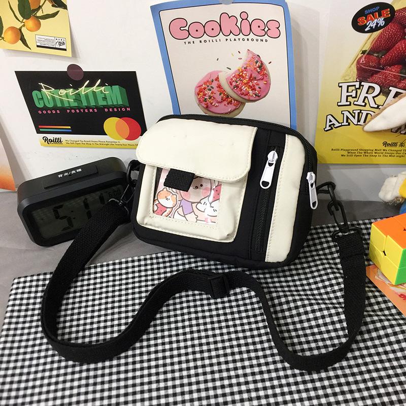 New Canvas Bag Female Student Small Bag Wind Messenger Bag Literary Versatile Cute Shoulder Bag