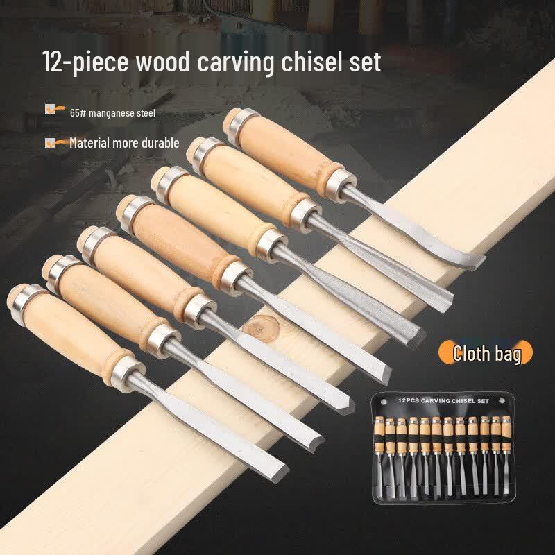 12-Piece Wood Carving Chisel Set