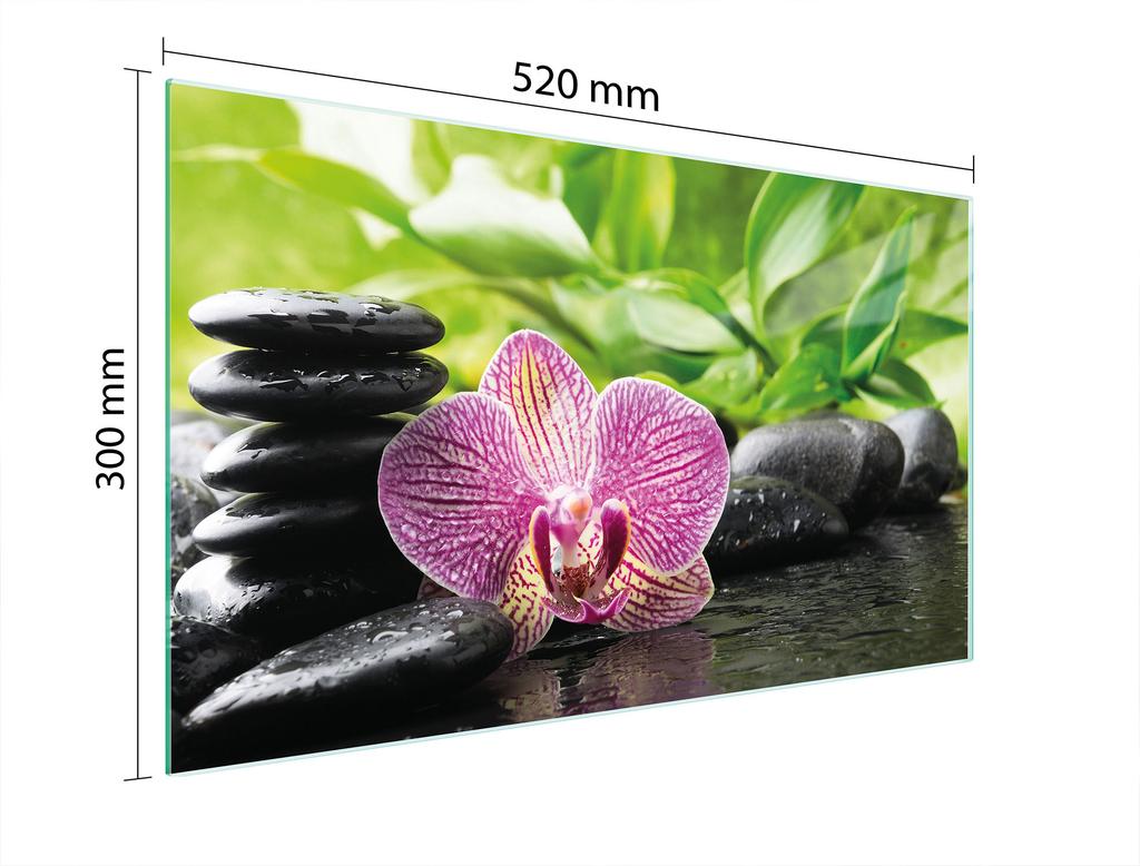 SZKLANA DESKA DO KROJENIA 52x30 ORCHIDEA
