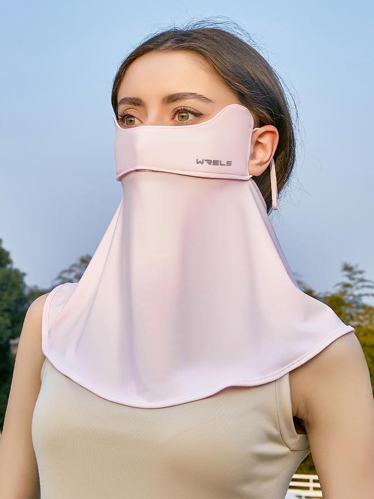 WRELS Ice Silk Sunscreen Face Shield Neck Guard Female Sunshade Breathable Face Eye Corner Outdoor Travel Driving UV Protection