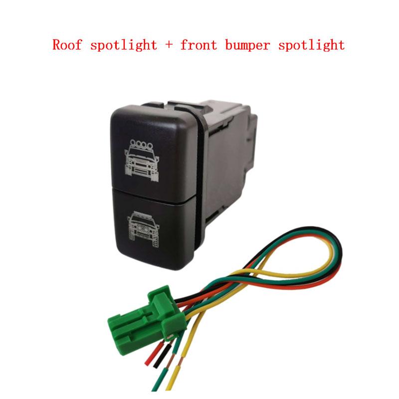 1PC Dual Key Dual Schalter Differential Sperre Kraftstoff Tank ABS Winde Schalter Taste Für Toyota FJ Cruiser Prado 120 alt