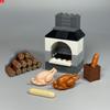 MOC Mattoncini Forno Cucina Pollo arrosto Cibo Pizza Cottura Panino ripieno al vapore Blocchi da costruzione Città Amici Giocattoli fai-da-te per Bambini