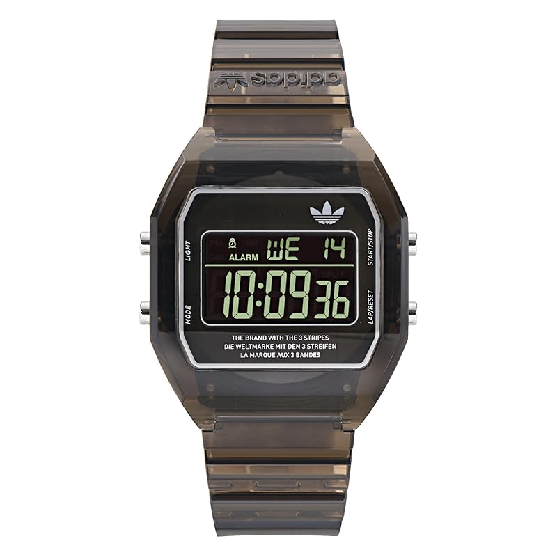 

[Adidas Original Swatch] цифровые на кристалл DIGITAL TWO кристалл черный циферблат смола минеральное стекло кварцевые часы бренд AOST24064 [продукт]