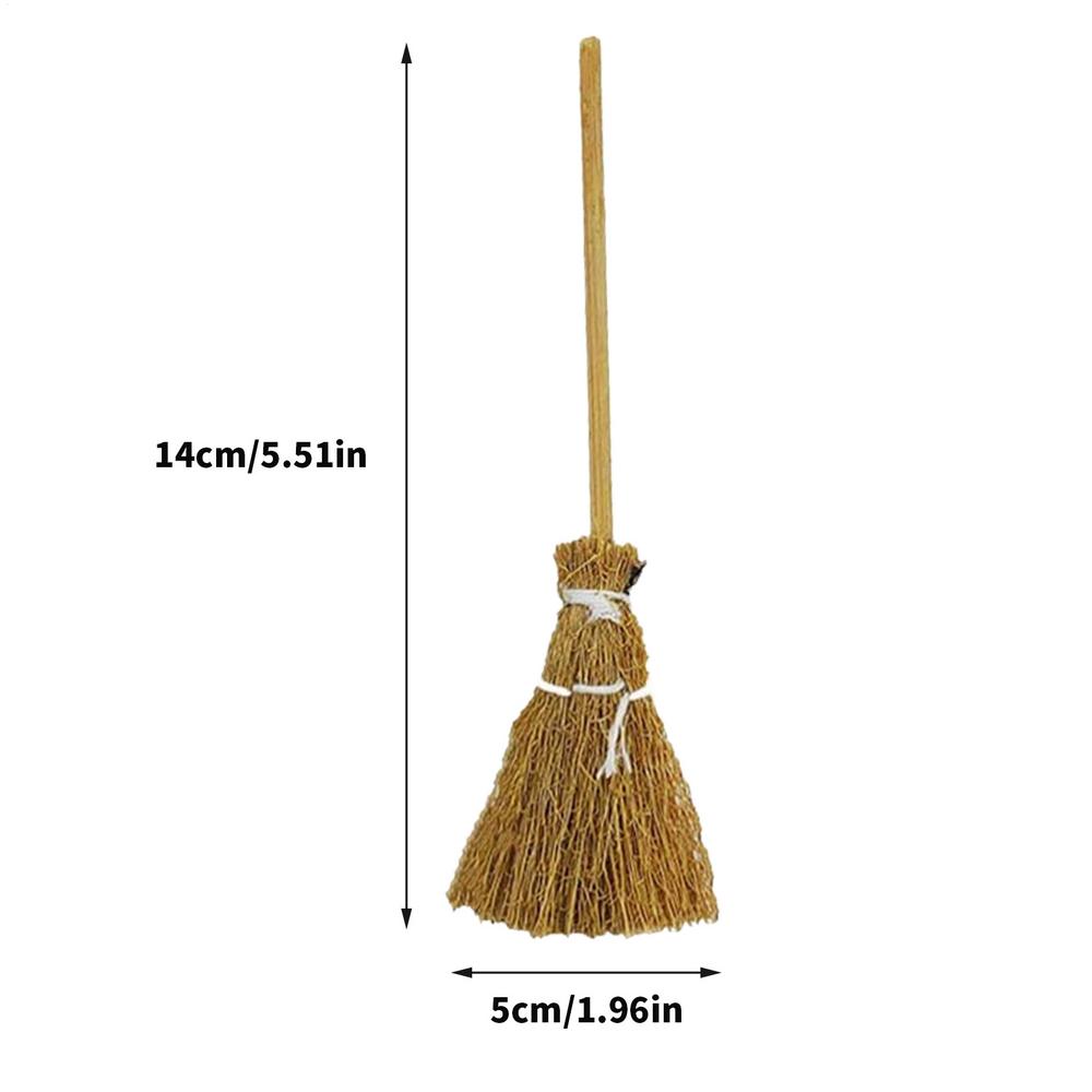 

10 шт. Мини-метла ведьмы, соломенные метлы ведьмы, украшения из соломы на Хэллоуин, аксессуары для ведьм, подарок на вечеринку в честь Хэллоуина