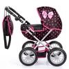 Kinderplay Poussette Poupee, Poussette Jouet - Poussette Landeau Bebe pour Poupée, Gondola, Poignée hauteur entre 33 et 63, KP0262G