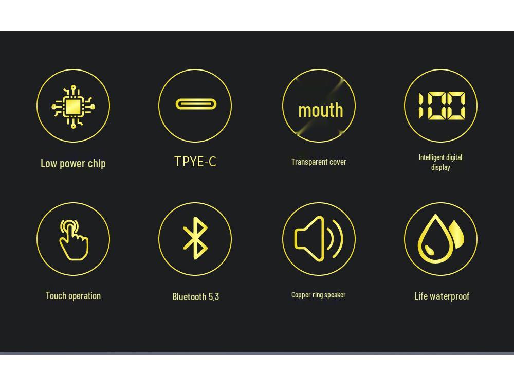 OWS High-End Bone Conduction Bluetooth Headset with Digital Display