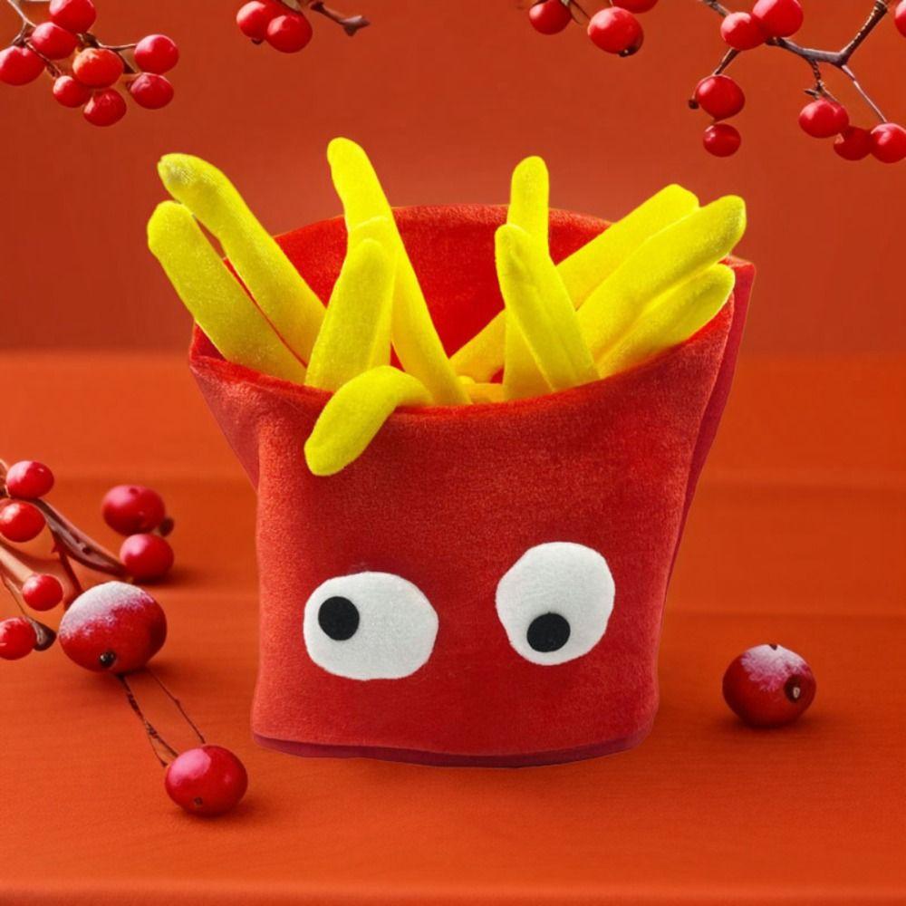 Cartoon Decorative Fries Hat Creativity Halloween Cap Novelty Photo Props Cap  Children