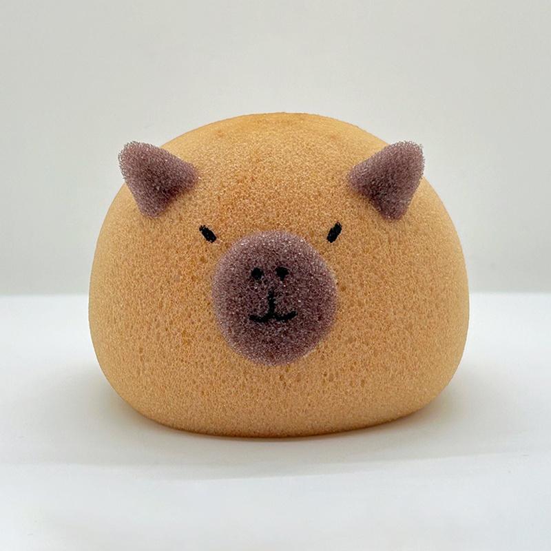 1/3/5PCS Capibala Bath Sponge Ball Gentle Non Stimulating Small Sponge Wipe Cartoon Capibala Bath Rubbing Bubble Soft Sponge