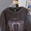 Women's Vintage 2025 Gradient Wings Graphic Short-Sleeve Cotton T-Shirt