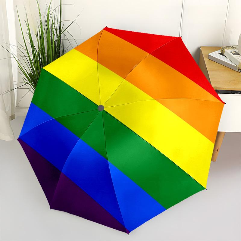 1 Stück Regenbogenflagge Auto-Regenschirm Langlebiger Eisenrahmen & Kunststoffgriff, Geschenk für Männer & Frauen, Stabile Konstruktion y250905183