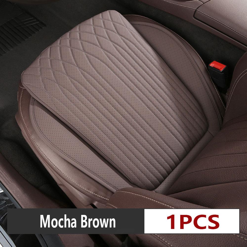 Car Seat Cushion All-season Universal Napa Leather Driver's Front Seat Protector Cover One-piece Summer Breathable Backseat Mat