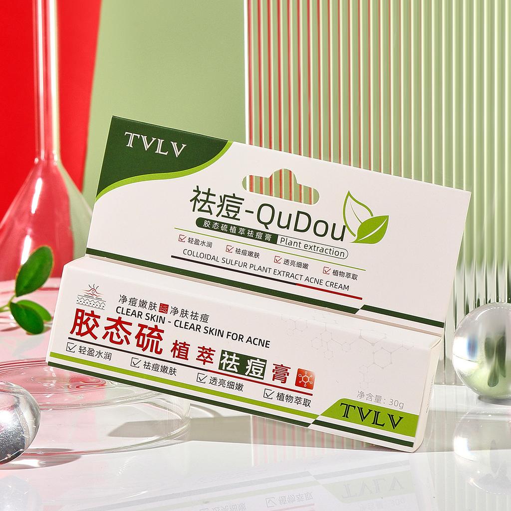 TVLV Colloidal Sulfur Anti-Acne Cream Lightweight Hydrating Formula for Gentle Skin Clearing
