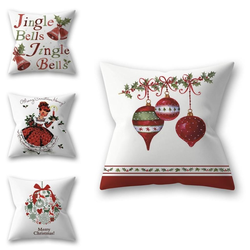 Vibrant Christmas Themed Decorative Cushion Cover For Festive Home Decor 18x18