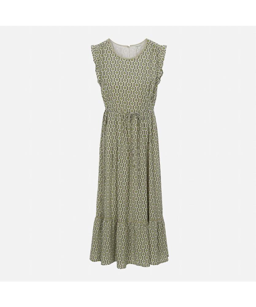 THURSDAY ISLAND Flower Pattern Frilled Sleeve Dress_T254Mop265W