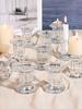 1/6Pcs Clear Tapered Glass Candle Holders, Christmas Decor Candlesticks, Bulk Glass Candle Holder Ornaments
