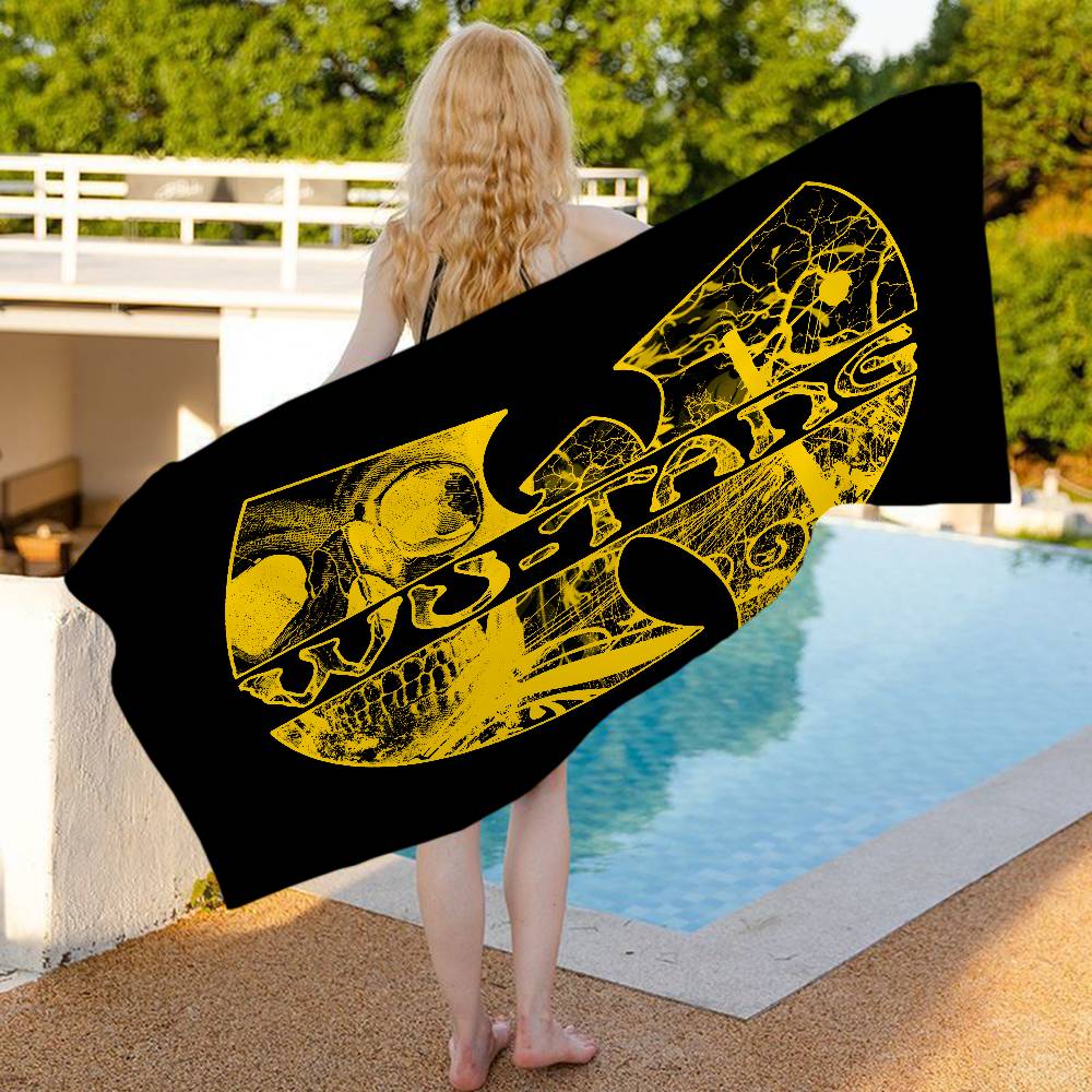 Hip Hop Group Wu TangS Bath Towel Microfiber Soft Water Absorbing Breathable For Girl Kids Decorative Cartoon Beach Towel