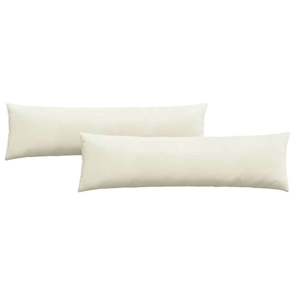 Sofa Cushions 2 Pcs Cream 145 X 40 Cm Cord Fabric