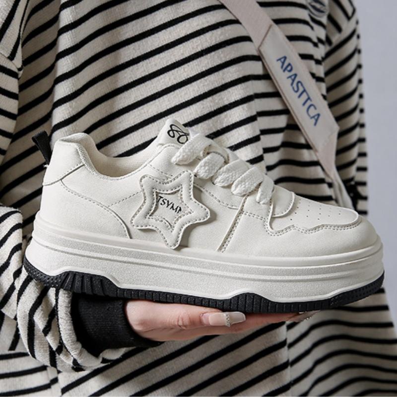 Белые туфли на толстой подошве — фото 7