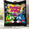 Klassisches Spiel Bubble Bobble Puzzle Bobble Flanelldecke, Ultraweiche Plüschdecke für Zuhause Schlafzimmer Bett Sofa Abdeckung Büro Picknick
