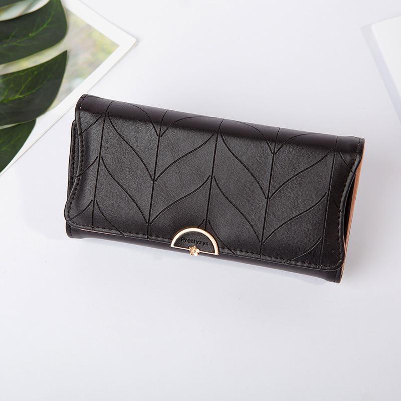 

Women s wallet niche simple folding long wallet fresh and sweet handbag hand folding small bag 19.*9.5*2.5 чорний
