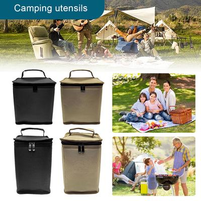 Camping Lantern Gas Tank Bag 600D Oxford Cloth Camping Storage Bag Anti-Collision with Handle for Outdoor Camping Cooking Hiking