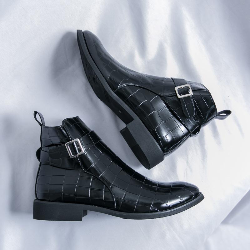 

Большие размеры Туфли из натуральной кожи с острым носком Мужские высокие ботинки Martin Ботинки из натуральной кожи на платформе Ботинки Chelsea с острым носком Мужские ботинки на молнии 38 чёрный