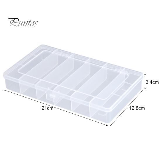 Storage Box Dust Proof Large Capacity 6 Grids Jewelry Display Storage Organizer for Travel