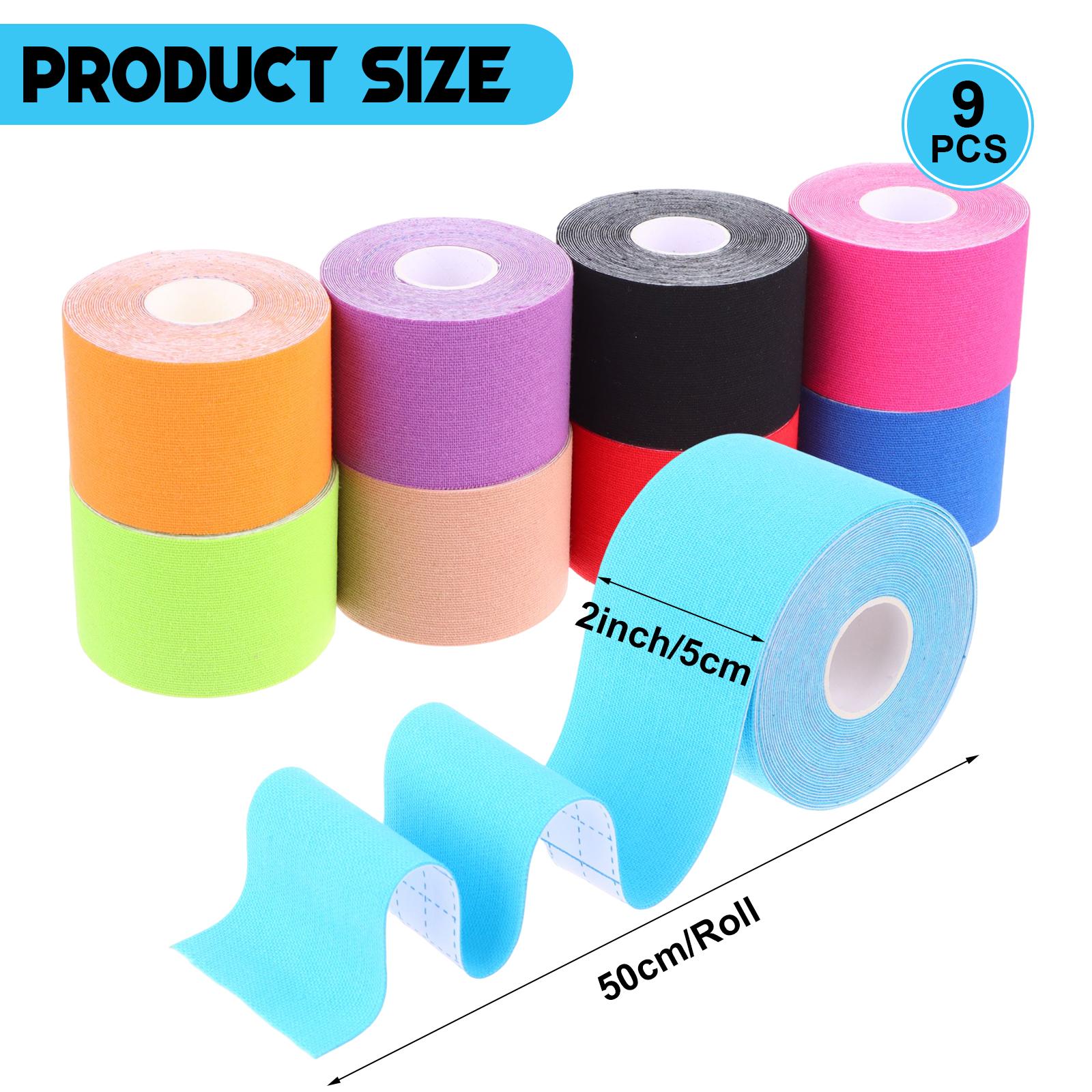 

Водонепроницаемые физио тейпы в 9 рулонах кинезиологической ленты