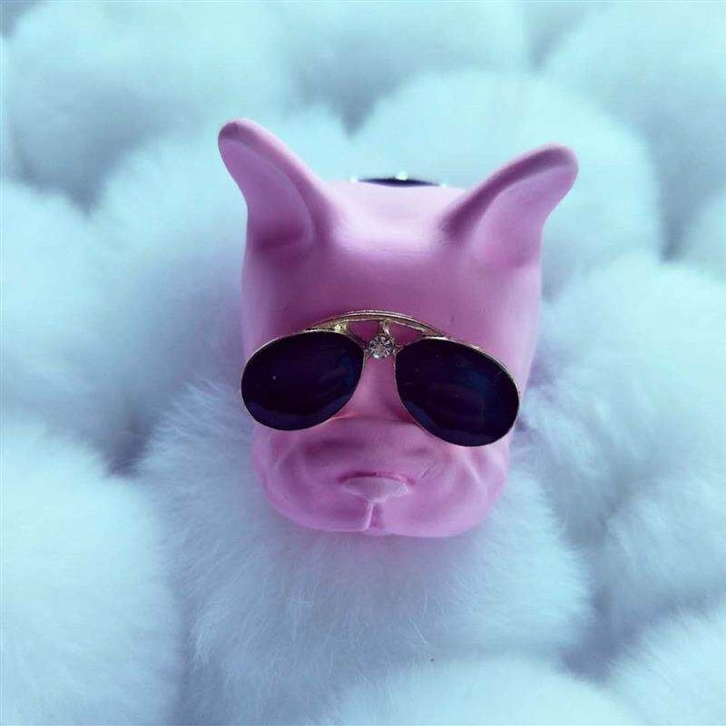 Creative Car Accessories Car Fragrance Diffuser Stone Dog Head Car Air Freshener Clip for the Year of the Dog Gift