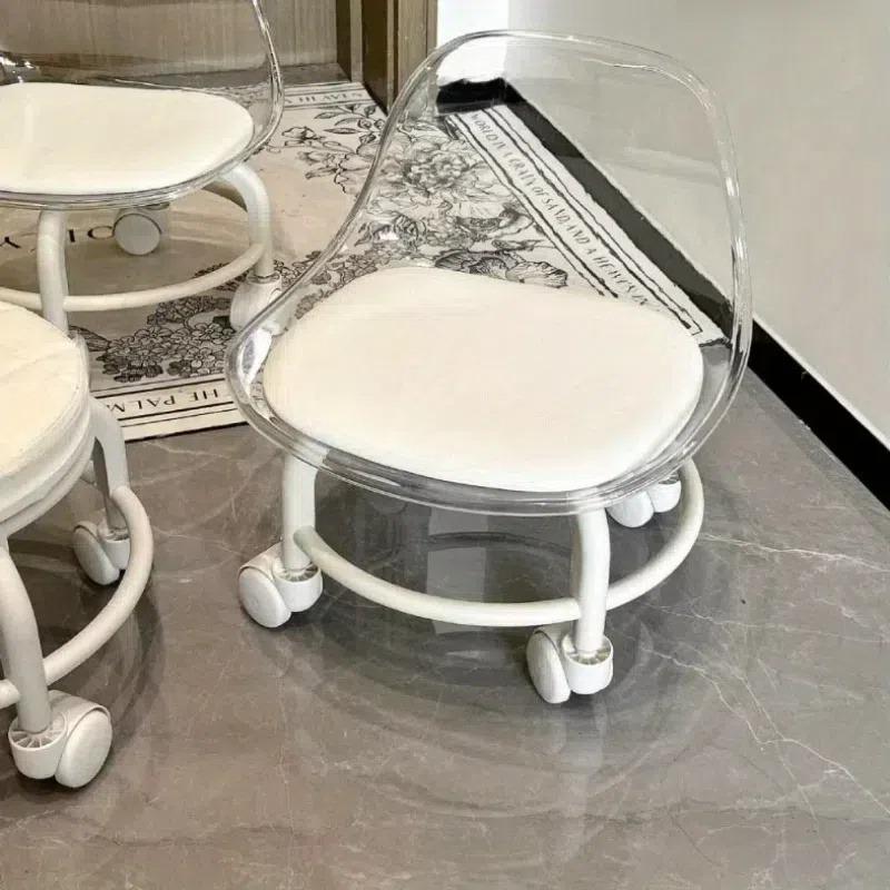 Household Round Stool, Thickened Small Chair, Plastic Round Stool, Modern and Simple High Stool, Dining Table Stool, Stackable