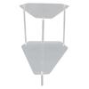 Acrylic End Table 2 Tier Corner Side Table Small Corner Table for Living Room Bedroom Balcony Easy
