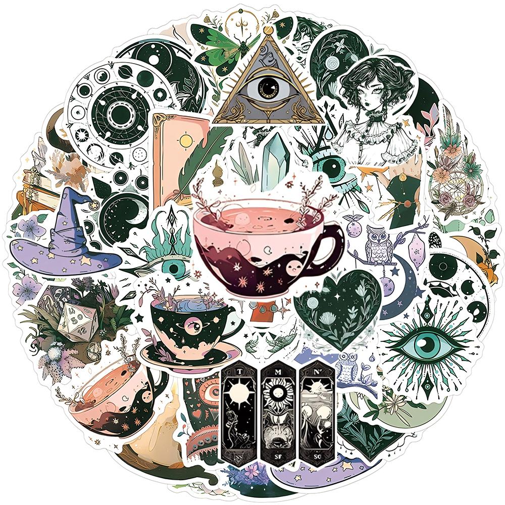 10/30/50pcs Gothic Witch Magic Apothecary Graffiti Stickers Aesthetic Waterproof Graffiti Skateboard Luggage Car Phone