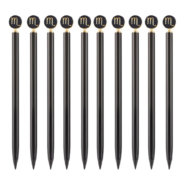 10Pcs Erasable Everlasting Pen Metal Inkless Pencil for Student Drawing Sketching Writing Refillable Eternal Pencil