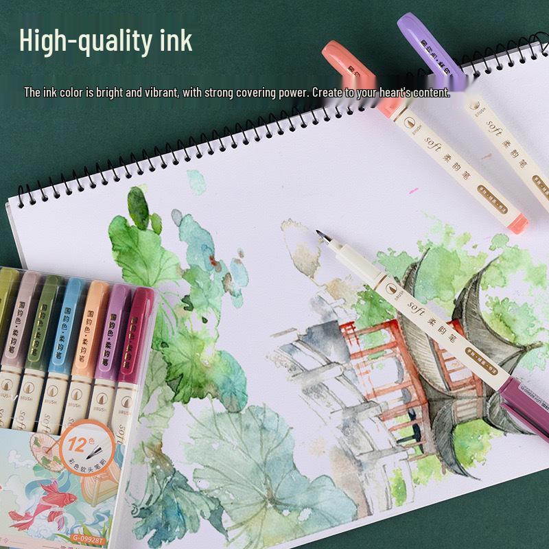 Jin Wannian Fine Tip Watercolor Brush Pen for Art and Journaling