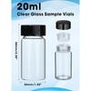 20ml/30ml Clear Small Glass Vials with Screw Caps, Small Vials for Essential Oil, Leak-Proof Sample Vials with Lids(10pcs)