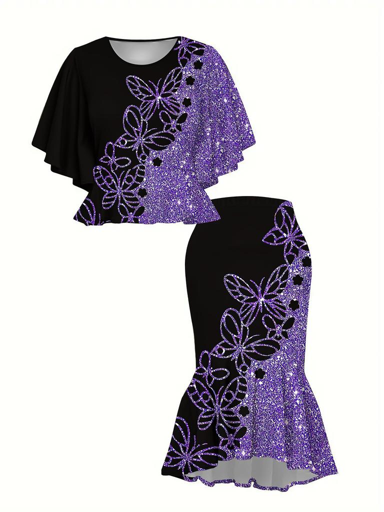 3D Printed Classical Totem Women's Print, Fashionable Large-sized, Elegant, Versatile for All Seasons. T-shirt, Skirt and Set, Fashionable Style