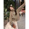 Fashion Elegant Loose Turtleneck Women's Sweater 2025 Korean Style Vintage Cardigan Knitted Jackets Winter Casual Thickened Knitwear Top Clothing