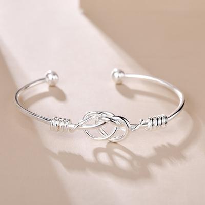 1/2 Pcs Women Bangle Hollow Out Adjustable Polished Copper Entangled Geometry Wrist Bracelet Ring Mothers Day Valentines Day Gift Jewelry