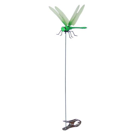 1/3/4Pcs Fake Dragonfly Decoration with Clip Rod Lifelike Outdoor Patio Yard Decorative Dragonflies Simulated 3D Dragonfly Ornament Pet Toy
