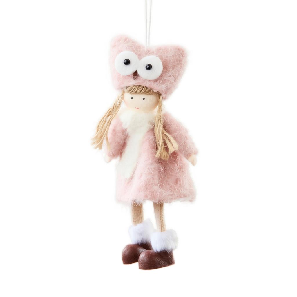 Cute Christmas Doll Hanging Ornament for Tree and Holiday Decoration