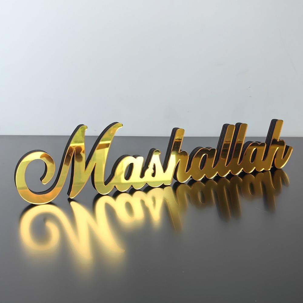 Bismillah Alhamdulillah Ramadan Acryl Buchstaben Schild Heim Tischdekorationen