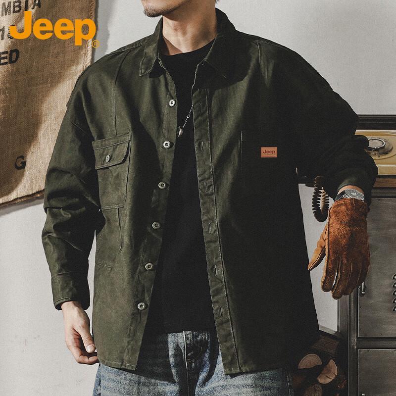 JEEP Men s Long-Sleeve Workwear Shirt Jacket XL