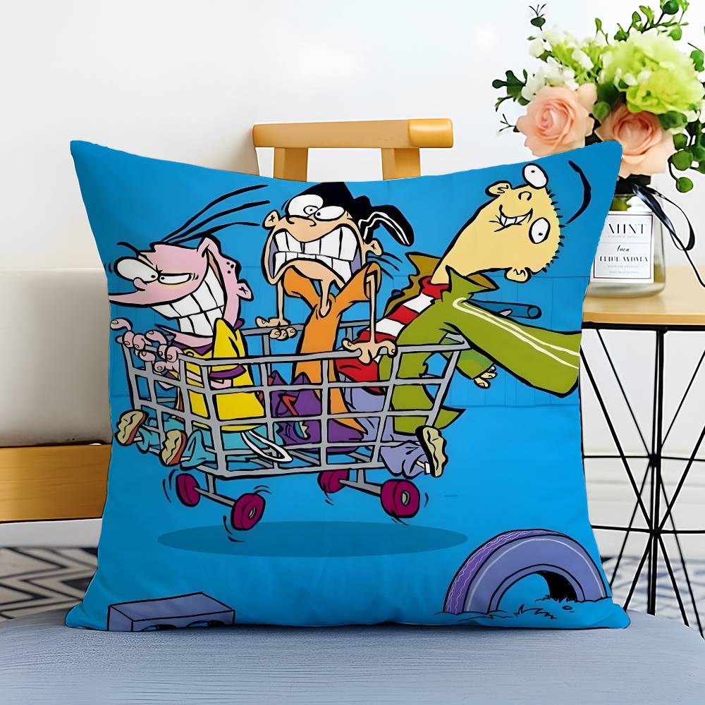

Аниме E-Ed Edd n Eddy-MT Наволочка для подушки Мультфильм Принт Матовый флис Подушка Прикосновение к коже младенца Экологичная сублимационная краска 12x12Inch