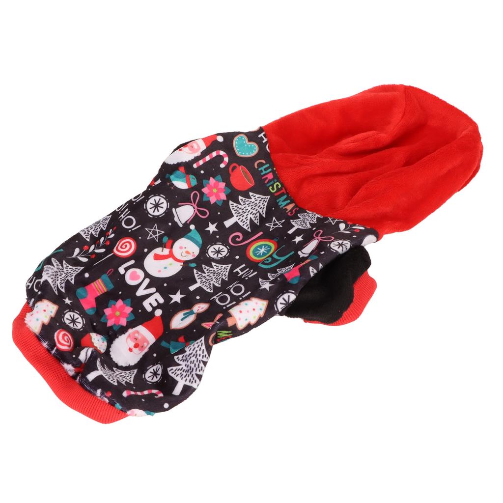 Dog Christmas Sweater Cute Print Warm Fashionable Autumn Winter Dog Hoodie Sweatshirts for Small Medium Dogs S
