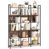 VASAGLE 6-Tier Bookshelf, Book Shelf, Industrial Bookcase, with Steel Frame, for Living Room, Home Office, Bedroom, 24 x 128 x 187.1 cm