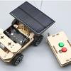 Solar Wireless Remote Control Car Model DIY Wooden Kid Electric Motor Building Project for