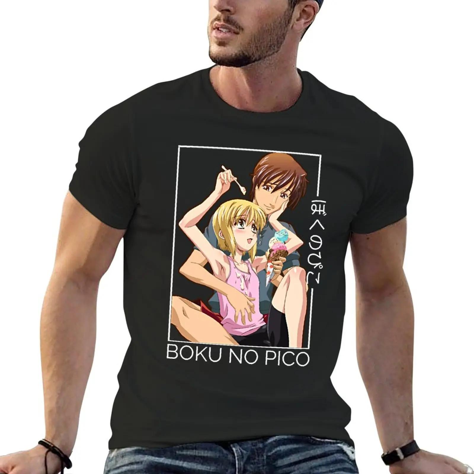 Boku No Pico Lovers Gift Classic T-Shirt Baggy Shirts Anime Figures Sweat Plain Men s T Shirts XXXL чёрный