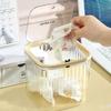 Acrylic Transparent Storage Box With Lid Pop-up Storage Box Mini Mini Trash Can  Workstation