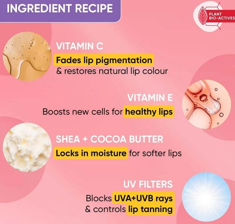 Dot & Key Strawberry Lip Balm for Moisturization, Soft and Naturally Pink Lips, Tinted Lip Balm with SPF 30 & Vitamin C + E 12gm